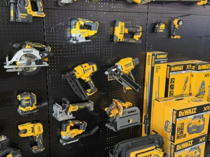 DeWalt XR FlexVolt cordless wall in the Hull Power Tools shop